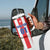 Custom Puerto Rico Football Tumbler With Handle Go The Blue Hurricane