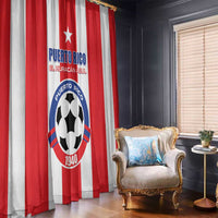 Puerto Rico Football Window Curtain Go The Blue Hurricane