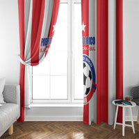 Puerto Rico Football Window Curtain Go The Blue Hurricane
