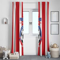 Puerto Rico Football Window Curtain Go The Blue Hurricane