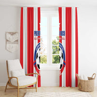 Puerto Rico Football Window Curtain Go The Blue Hurricane