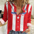 Custom Puerto Rico Football Women Casual Shirt Go The Blue Hurricane