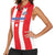 Custom Puerto Rico Football Women Sleeveless Polo Shirt Go The Blue Hurricane