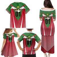 Custom Suriname Football Family Matching Puletasi and Hawaiian Shirt Go Sranankondre Fubal Pluga