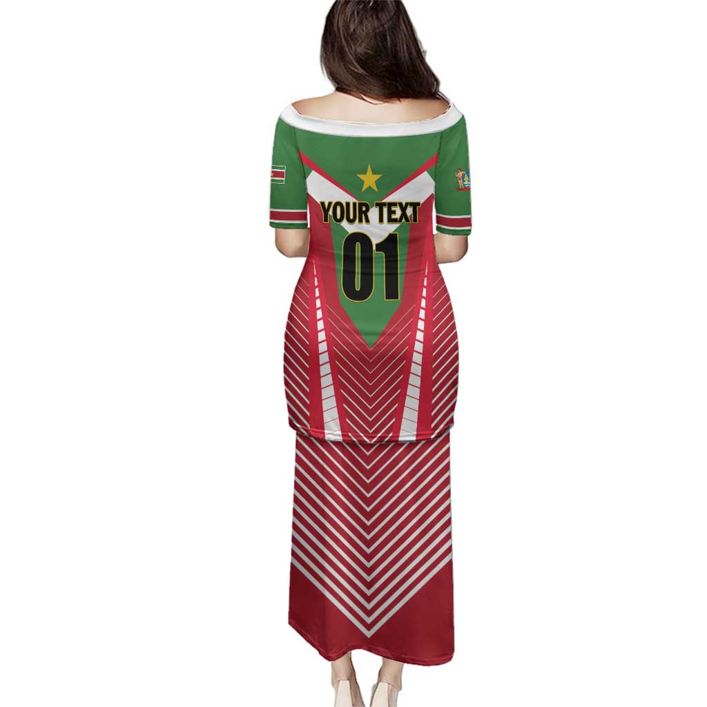 Custom Suriname Football Family Matching Puletasi and Hawaiian Shirt Go Sranankondre Fubal Pluga