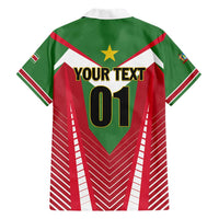 Custom Suriname Football Family Matching Short Sleeve Bodycon Dress and Hawaiian Shirt Go Sranankondre Fubal Pluga