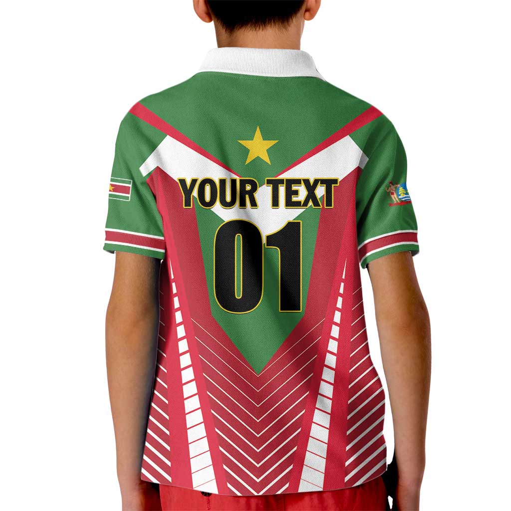 Custom Suriname Football Kid Polo Shirt Go Sranankondre Fubal Pluga