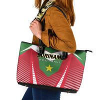Suriname Football Leather Tote Bag Go Sranankondre Fubal Pluga