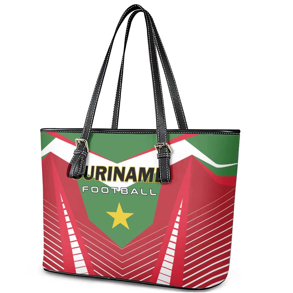 Suriname Football Leather Tote Bag Go Sranankondre Fubal Pluga