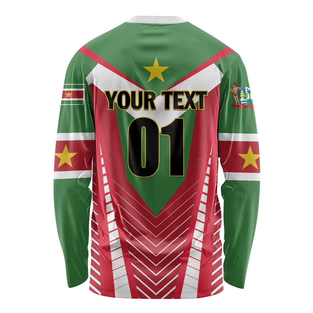 Custom Suriname Football Long Sleeve Shirt Go Sranankondre Fubal Pluga