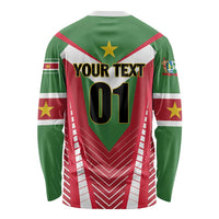 Custom Suriname Football Long Sleeve Shirt Go Sranankondre Fubal Pluga