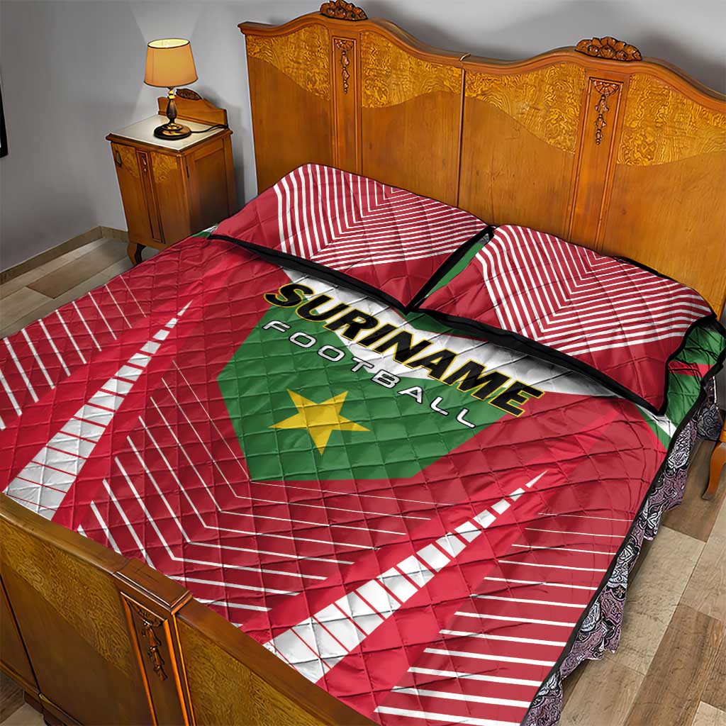 Suriname Football Quilt Bed Set Go Sranankondre Fubal Pluga