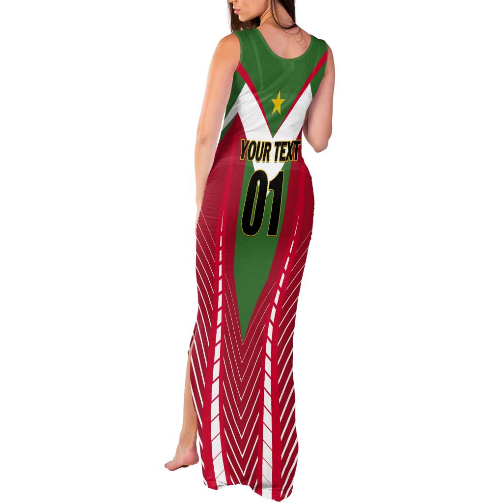 Custom Suriname Football Tank Maxi Dress Go Sranankondre Fubal Pluga