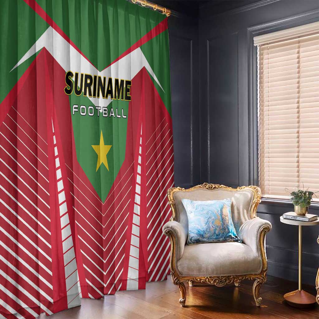 Suriname Football Window Curtain Go Sranankondre Fubal Pluga