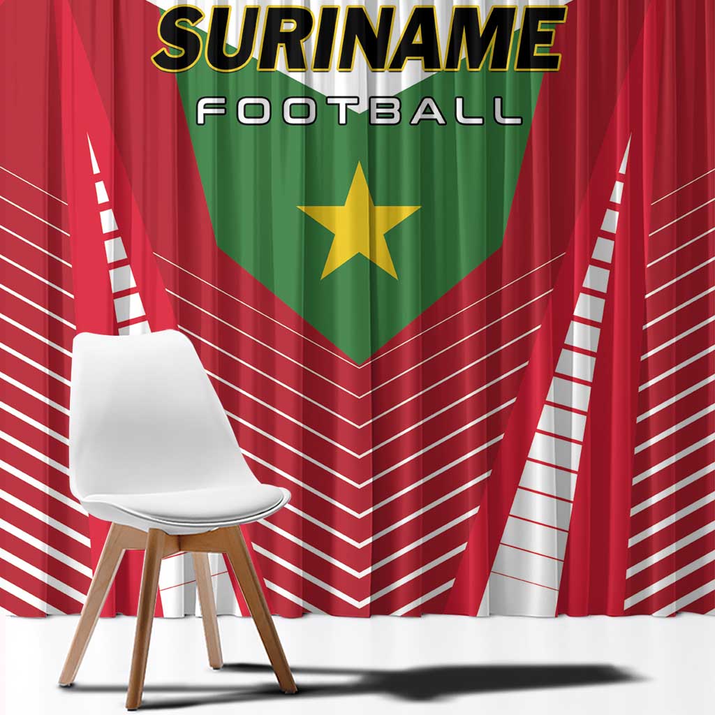 Suriname Football Window Curtain Go Sranankondre Fubal Pluga