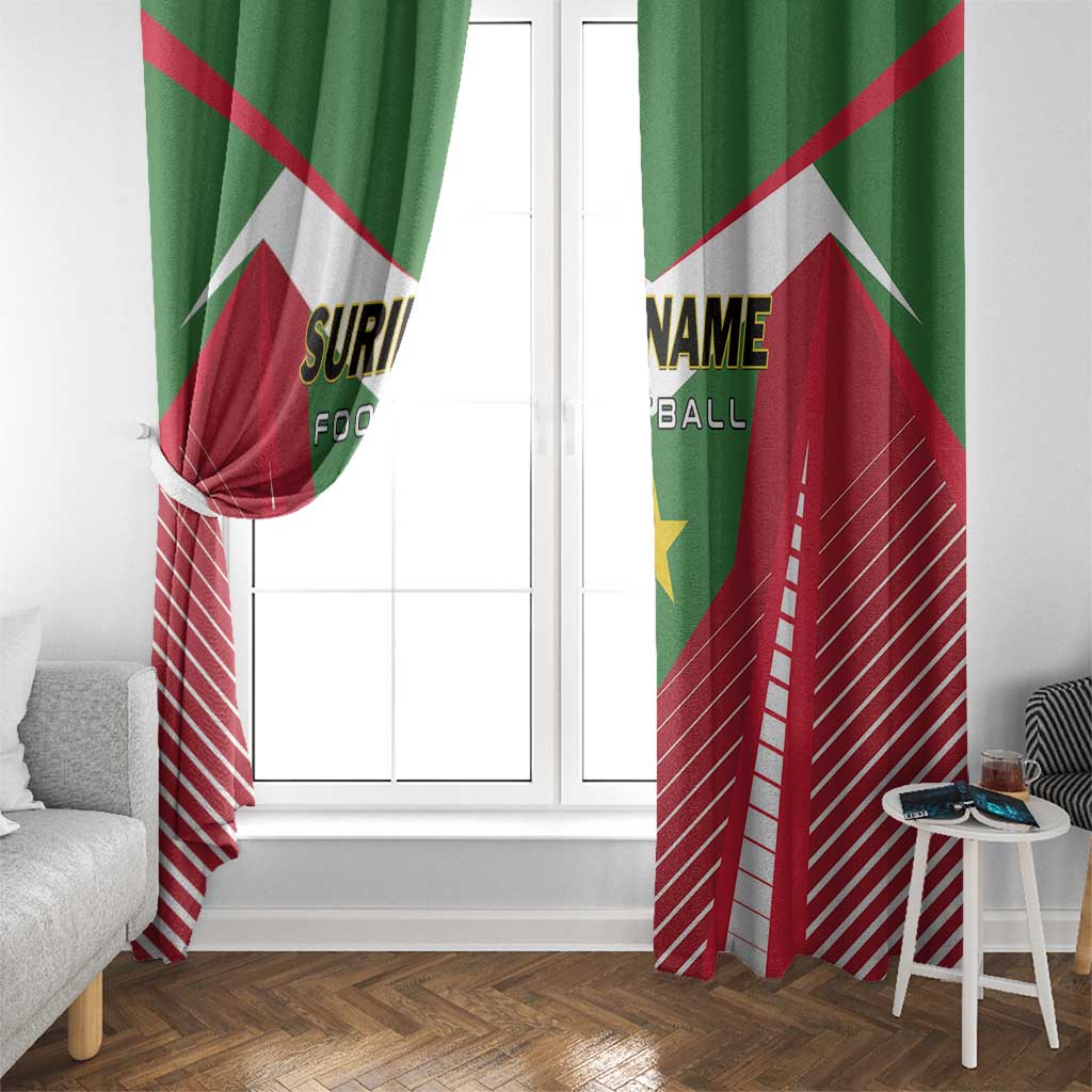 Suriname Football Window Curtain Go Sranankondre Fubal Pluga