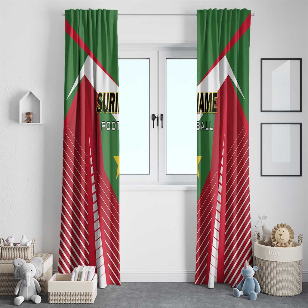 Suriname Football Window Curtain Go Sranankondre Fubal Pluga