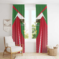 Suriname Football Window Curtain Go Sranankondre Fubal Pluga