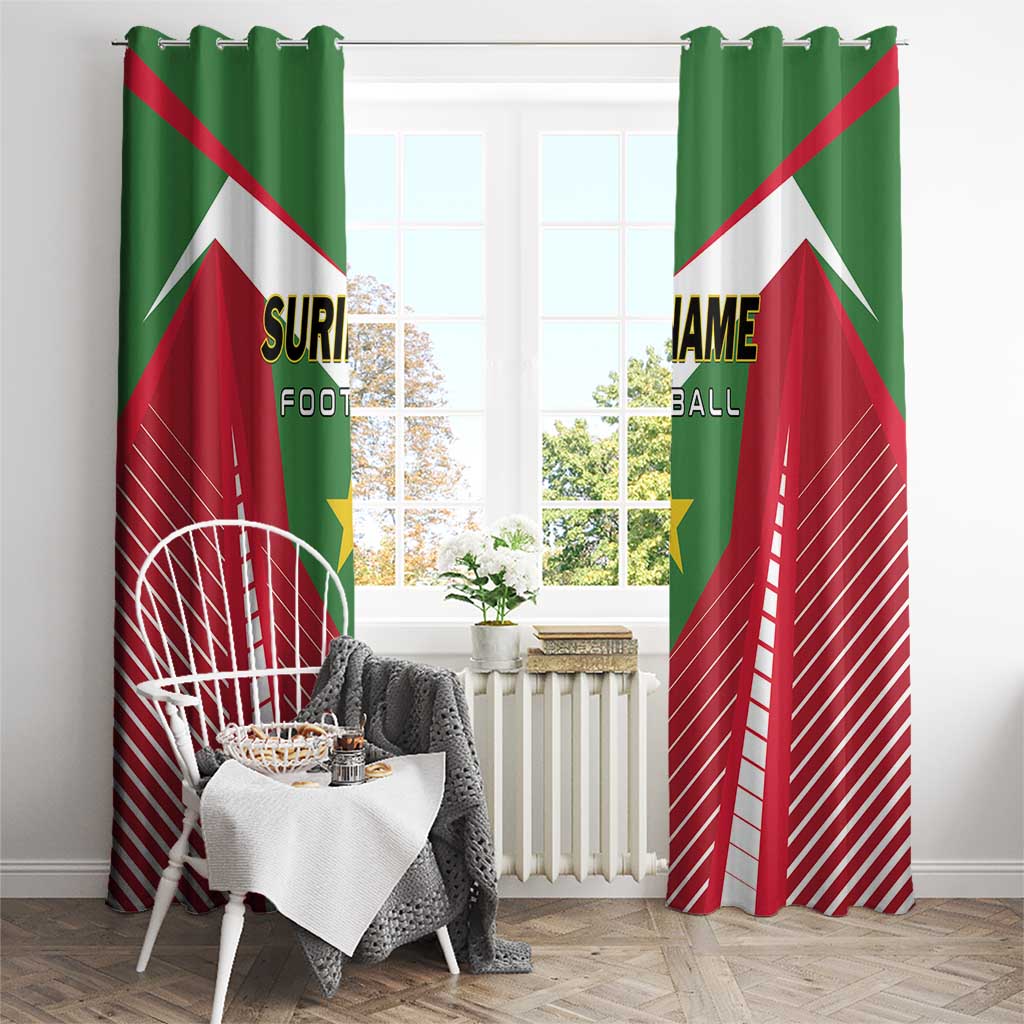 Suriname Football Window Curtain Go Sranankondre Fubal Pluga