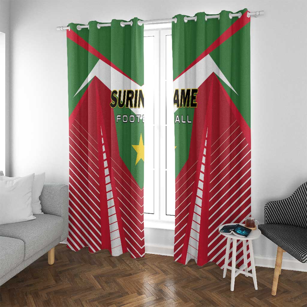 Suriname Football Window Curtain Go Sranankondre Fubal Pluga