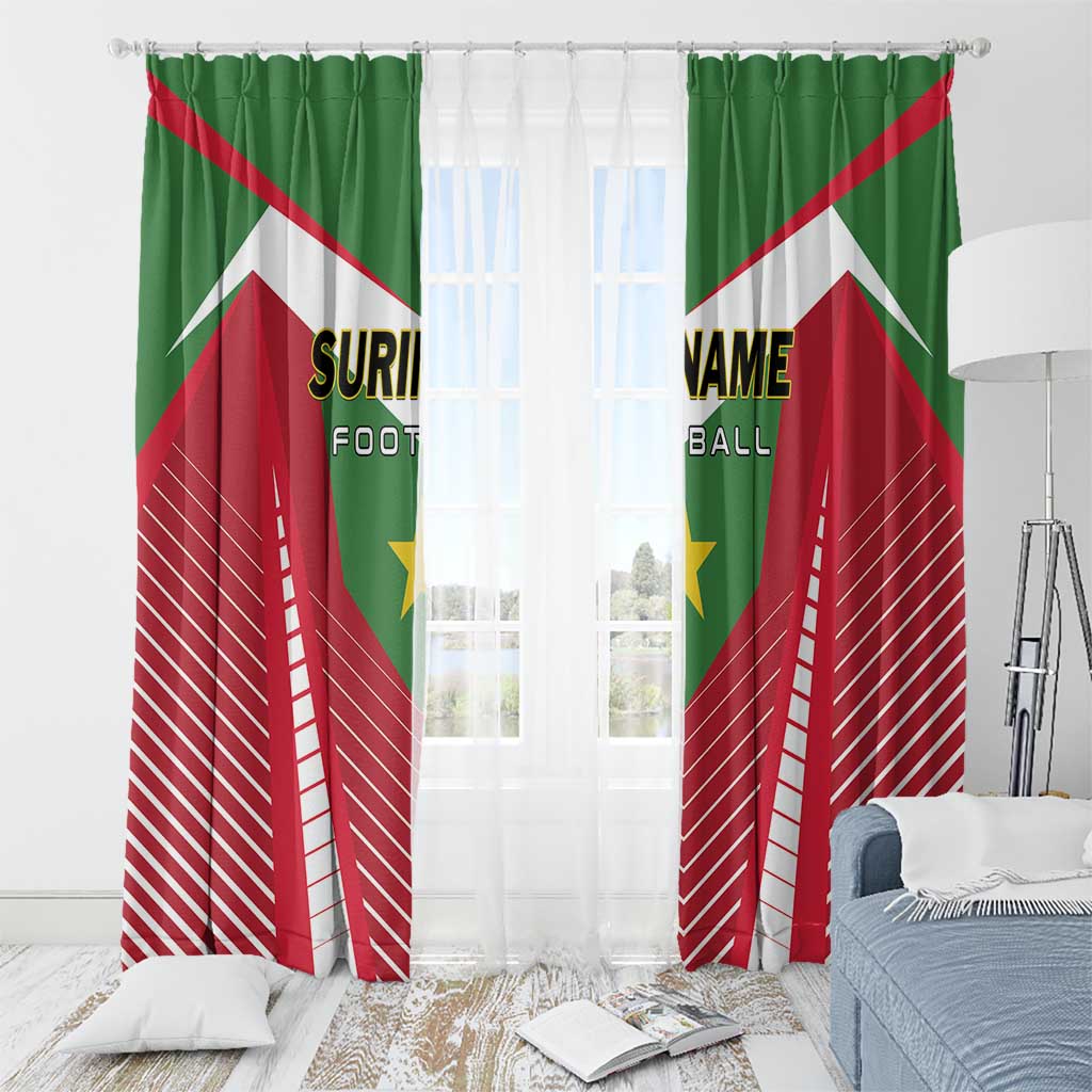 Suriname Football Window Curtain Go Sranankondre Fubal Pluga