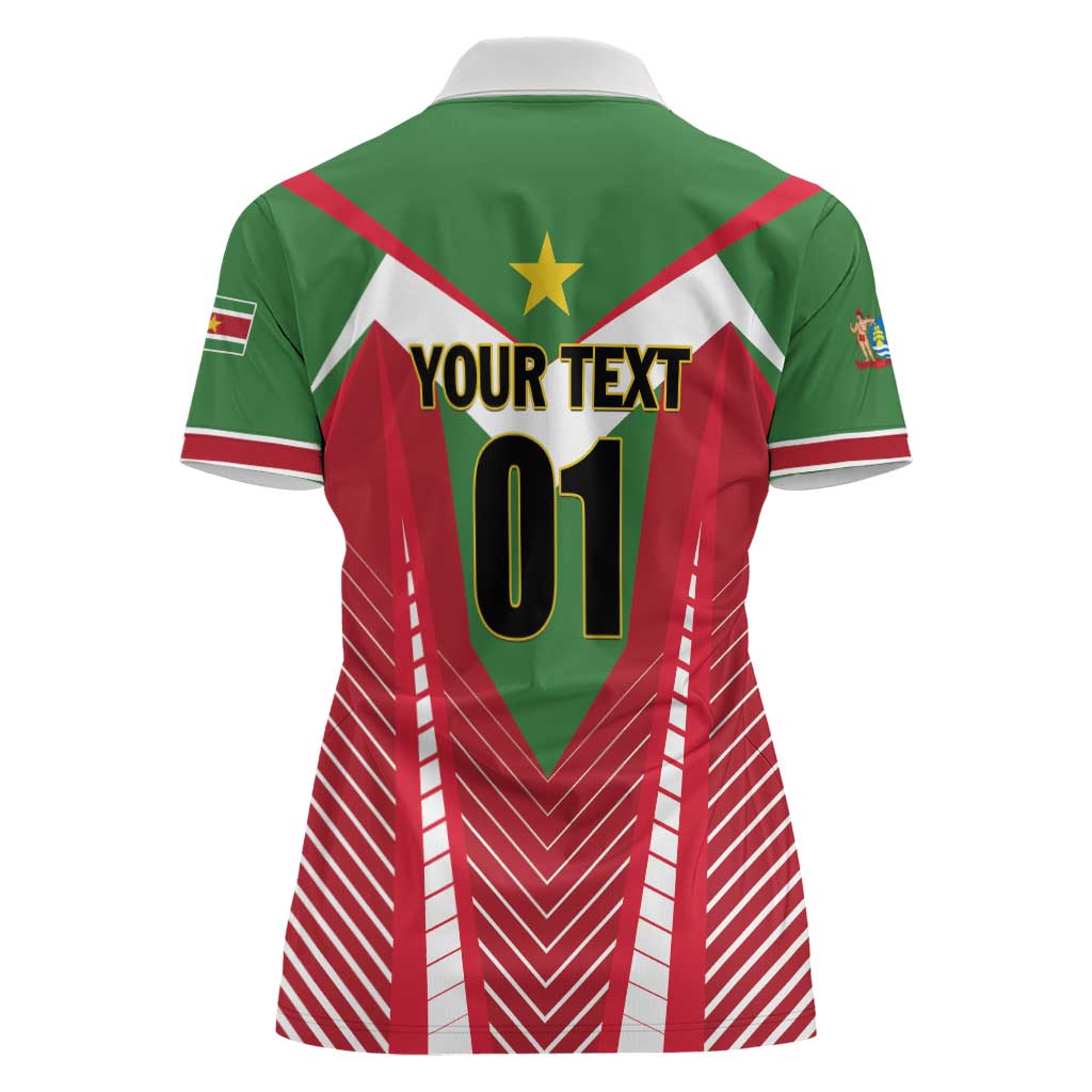 Custom Suriname Football Women Polo Shirt Go Sranankondre Fubal Pluga