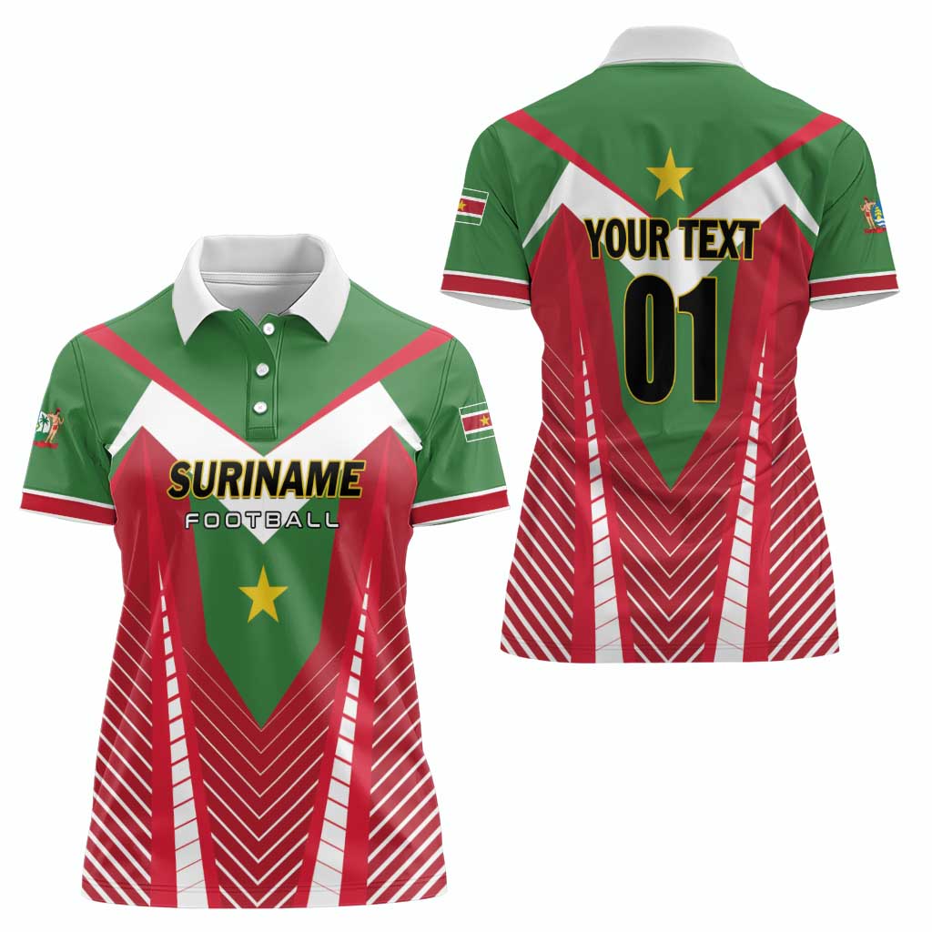 Custom Suriname Football Women Polo Shirt Go Sranankondre Fubal Pluga