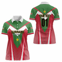 Custom Suriname Football Women Polo Shirt Go Sranankondre Fubal Pluga