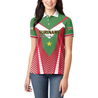 Custom Suriname Football Women Polo Shirt Go Sranankondre Fubal Pluga