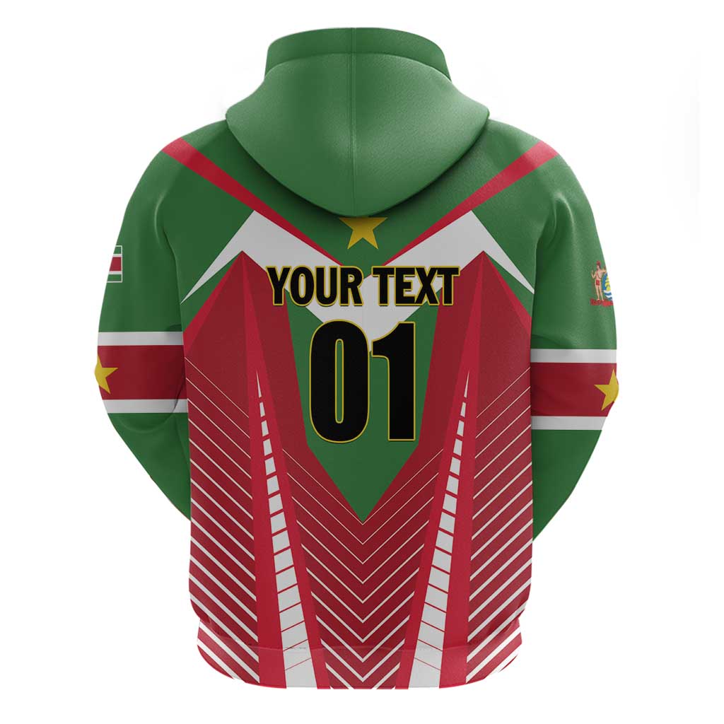 Custom Suriname Football Zip Hoodie Go Sranankondre Fubal Pluga