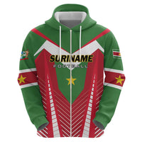 Custom Suriname Football Zip Hoodie Go Sranankondre Fubal Pluga