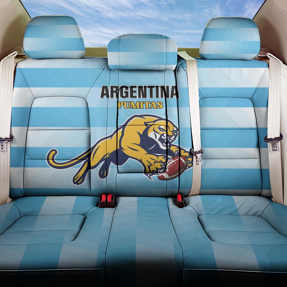 Rugby Argentina Back Car Seat Cover Pumitas Go Champions