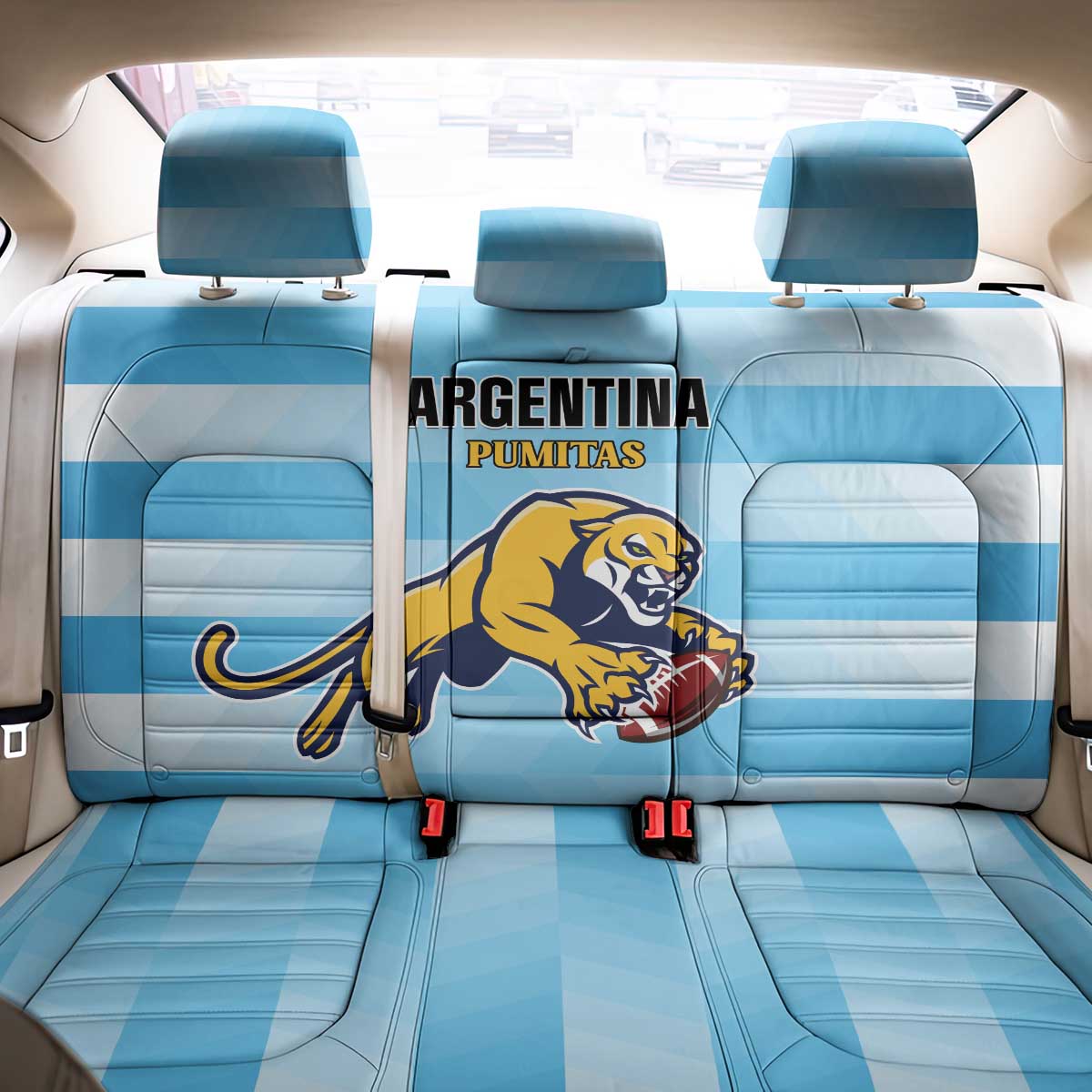 Rugby Argentina Back Car Seat Cover Pumitas Go Champions