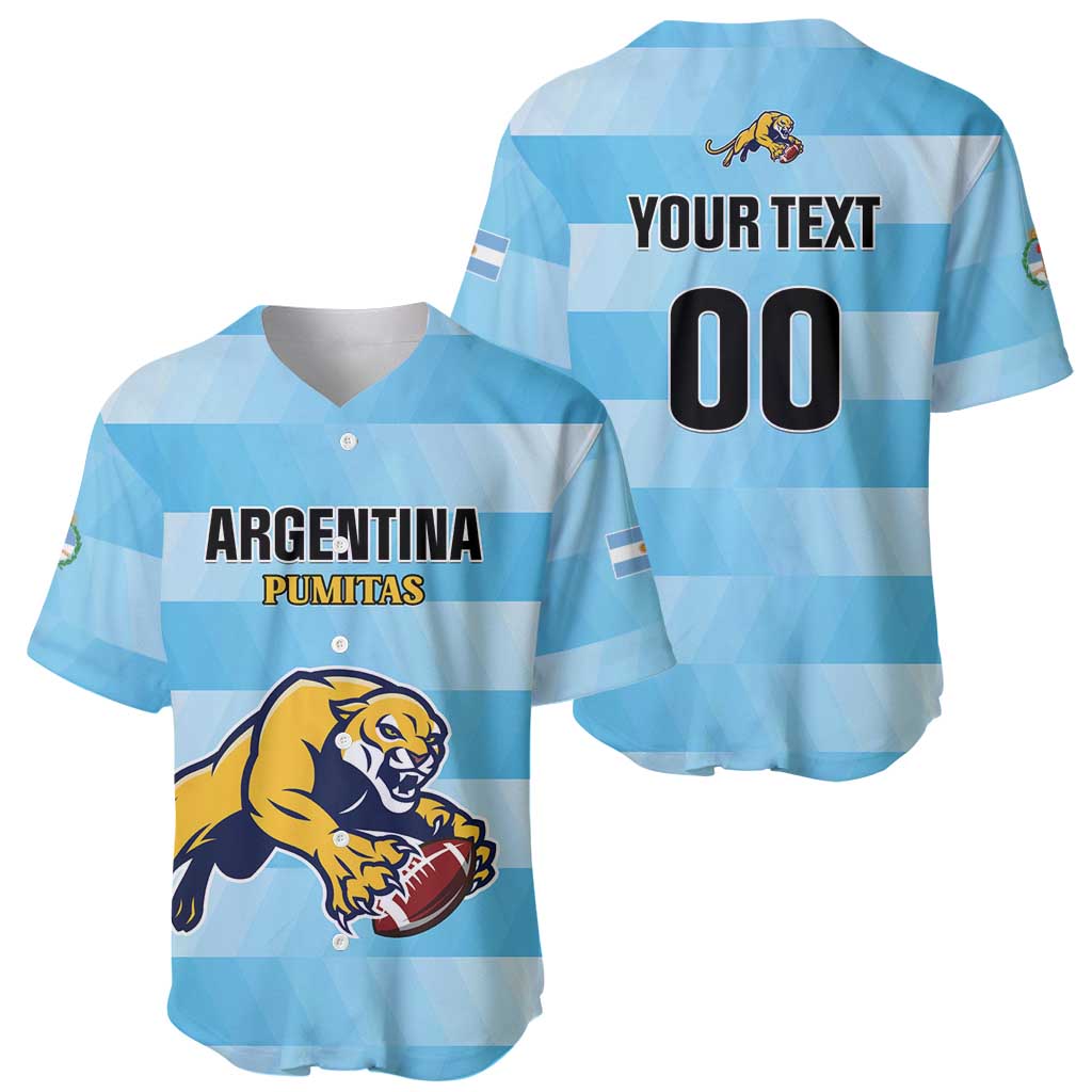 Custom Rugby Argentina Baseball Jersey Pumitas Go Champions