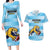 Custom Rugby Argentina Couples Matching Long Sleeve Bodycon Dress and Hawaiian Shirt Pumitas Go Champions