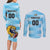 Custom Rugby Argentina Couples Matching Long Sleeve Bodycon Dress and Long Sleeve Button Shirt Pumitas Go Champions