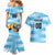 Custom Rugby Argentina Couples Matching Mermaid Dress and Hawaiian Shirt Pumitas Go Champions