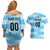Custom Rugby Argentina Couples Matching Off Shoulder Short Dress and Hawaiian Shirt Pumitas Go Champions