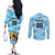 Custom Rugby Argentina Couples Matching Off The Shoulder Long Sleeve Dress and Long Sleeve Button Shirt Pumitas Go Champions