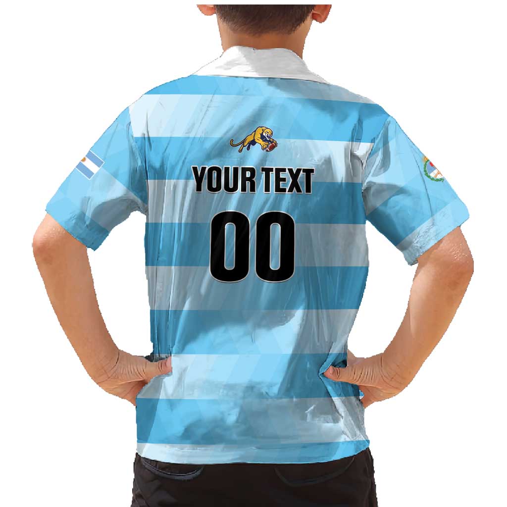 Custom Rugby Argentina Family Matching Mermaid Dress and Hawaiian Shirt Pumitas Go Champions