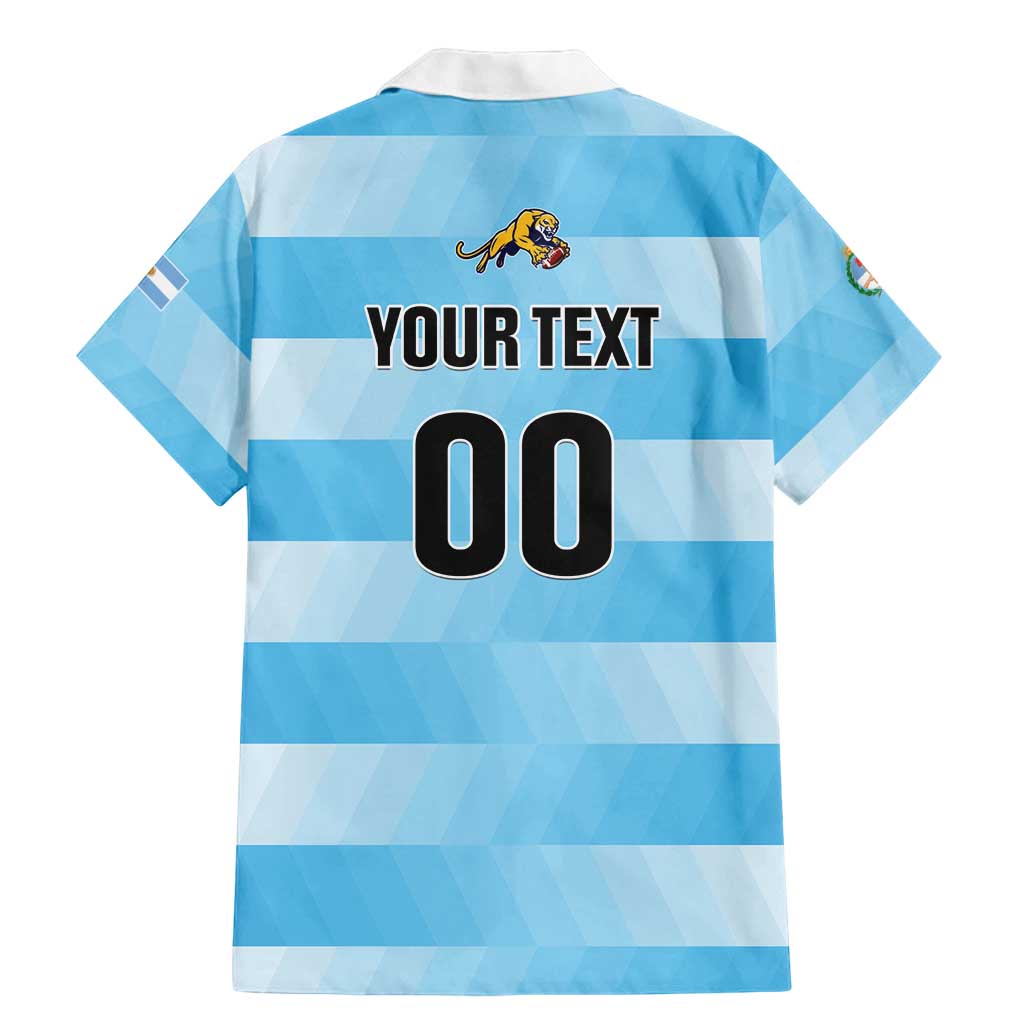 Custom Rugby Argentina Family Matching Mermaid Dress and Hawaiian Shirt Pumitas Go Champions