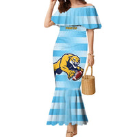 Custom Rugby Argentina Family Matching Mermaid Dress and Hawaiian Shirt Pumitas Go Champions