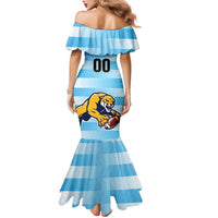 Custom Rugby Argentina Family Matching Mermaid Dress and Hawaiian Shirt Pumitas Go Champions