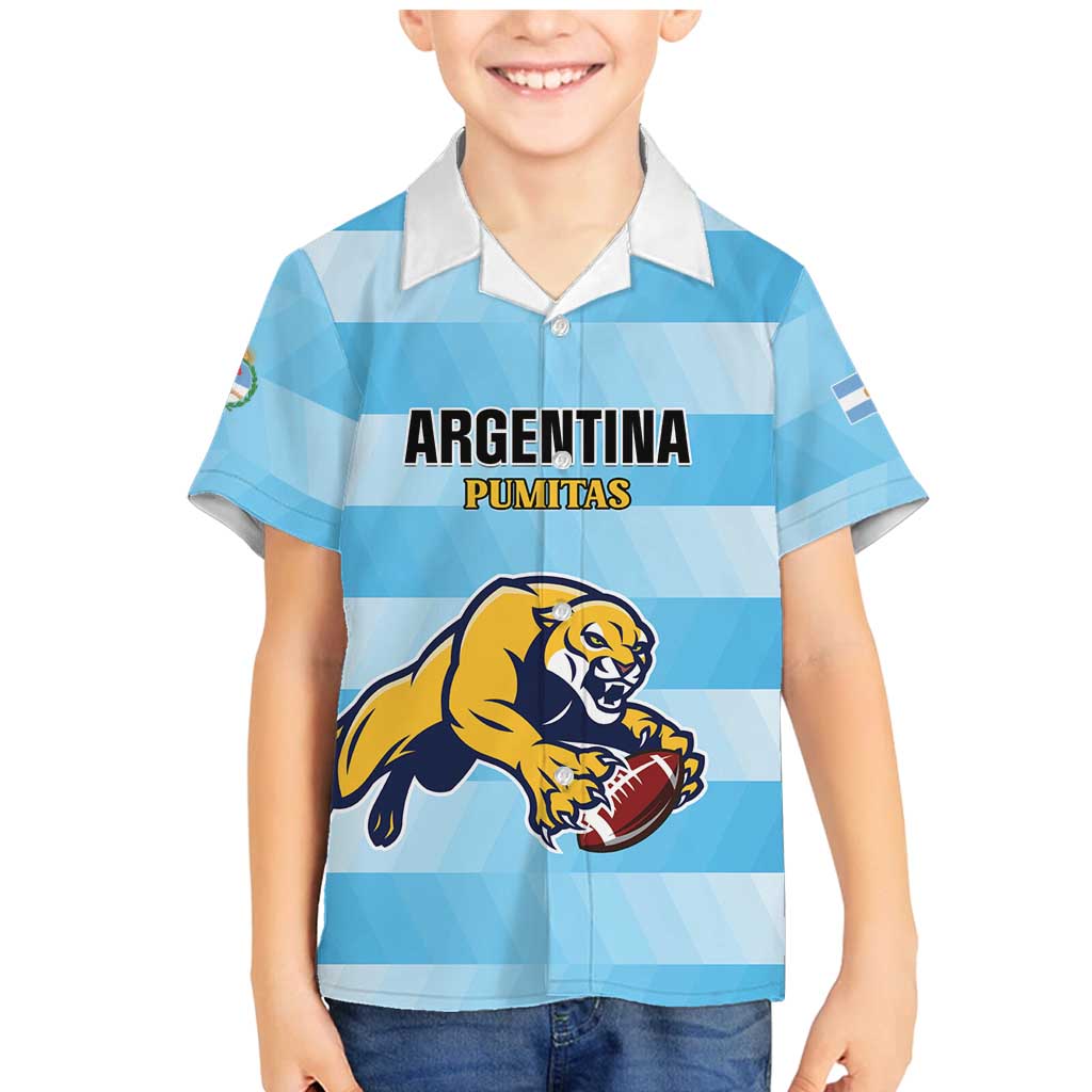 Custom Rugby Argentina Family Matching Mermaid Dress and Hawaiian Shirt Pumitas Go Champions