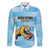 Custom Rugby Argentina Family Matching Off The Shoulder Long Sleeve Dress and Hawaiian Shirt Pumitas Go Champions