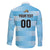 Custom Rugby Argentina Family Matching Off The Shoulder Long Sleeve Dress and Hawaiian Shirt Pumitas Go Champions