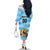 Custom Rugby Argentina Family Matching Off The Shoulder Long Sleeve Dress and Hawaiian Shirt Pumitas Go Champions