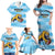 Custom Rugby Argentina Family Matching Off Shoulder Maxi Dress and Hawaiian Shirt Pumitas Go Champions
