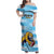 Custom Rugby Argentina Family Matching Off Shoulder Maxi Dress and Hawaiian Shirt Pumitas Go Champions