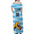 Custom Rugby Argentina Family Matching Off Shoulder Maxi Dress and Hawaiian Shirt Pumitas Go Champions